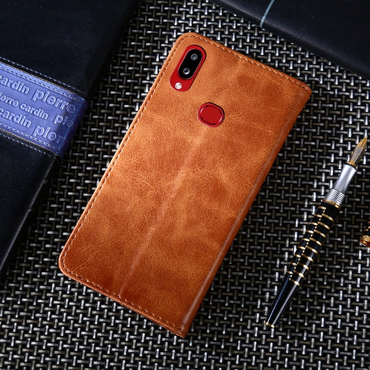 For Samsung Galaxy A10s Non-Magnetic Retro Texture Horizontal Flip Leather Case with Holder & Card Slots & Wallet