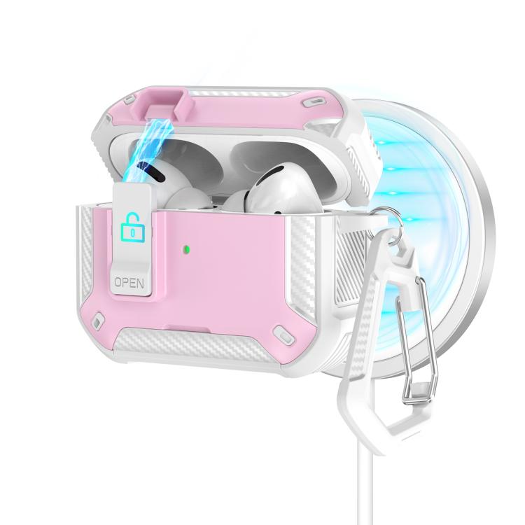 For AirPods Pro 2 Two Color MagSafe Magnetic Earphone Case with Holder & Security Lock