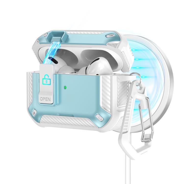 For AirPods Pro Two Color MagSafe Magnetic Earphone Case with Holder & Security Lock
