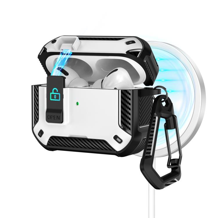 For AirPods Pro Two Color MagSafe Magnetic Earphone Case with Holder & Security Lock