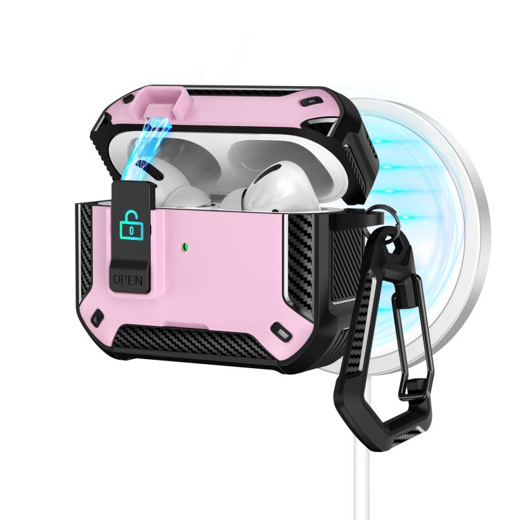For AirPods Pro Two Color MagSafe Magnetic Earphone Case with Holder & Security Lock