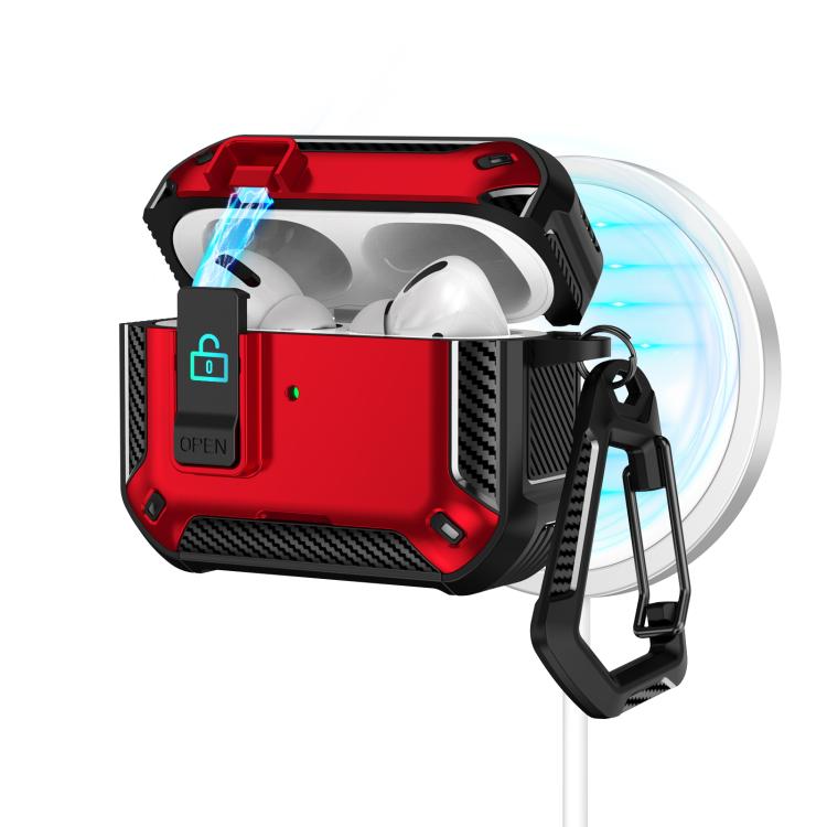 For AirPods Pro Two Color MagSafe Magnetic Earphone Case with Holder & Security Lock