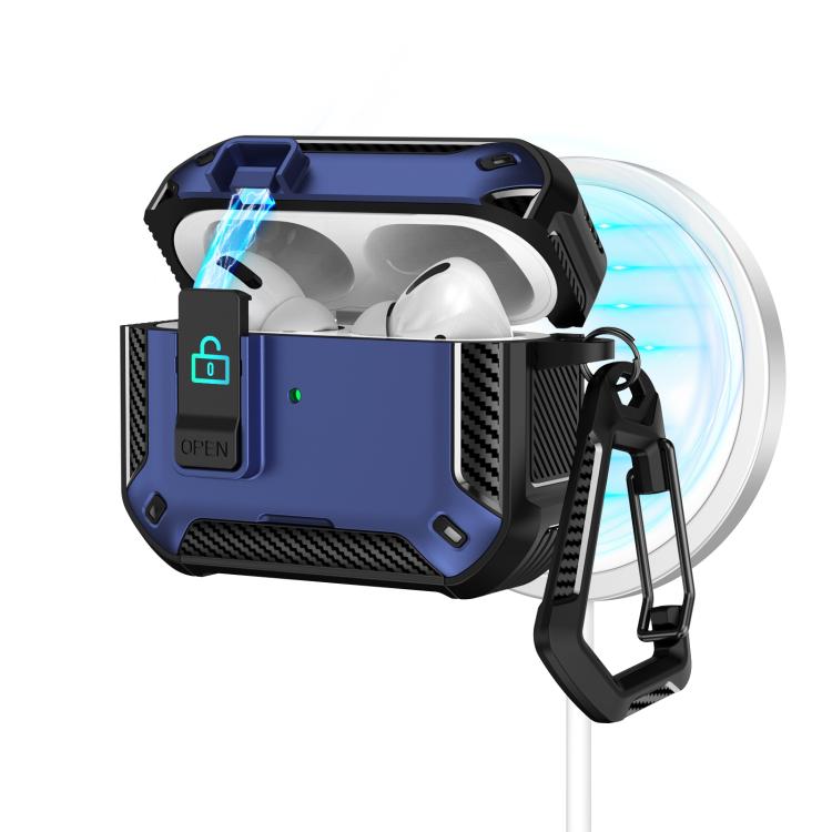 For AirPods Pro Two Color MagSafe Magnetic Earphone Case with Holder & Security Lock