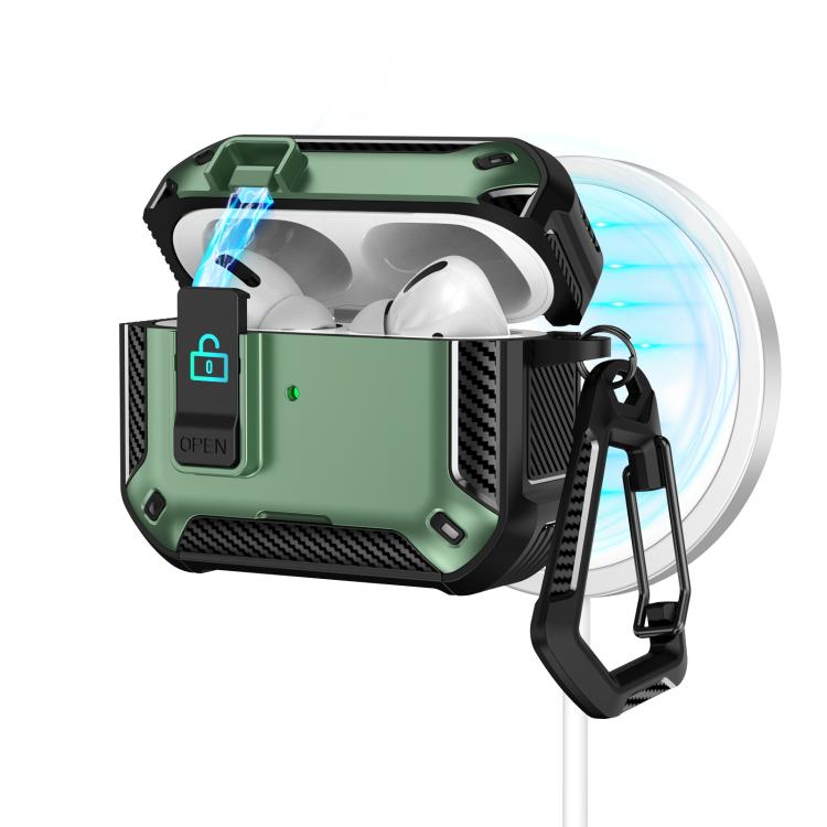 For AirPods Pro Two Color MagSafe Magnetic Earphone Case with Holder & Security Lock