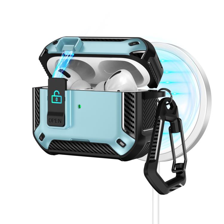 For AirPods Pro Two Color MagSafe Magnetic Earphone Case with Holder & Security Lock