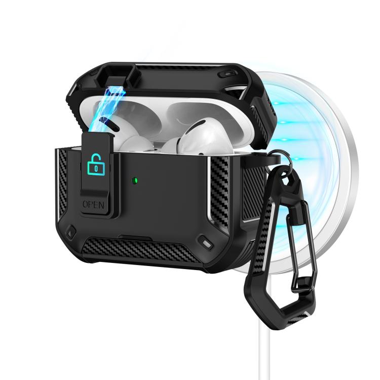 For AirPods Pro Two Color MagSafe Magnetic Earphone Case with Holder & Security Lock