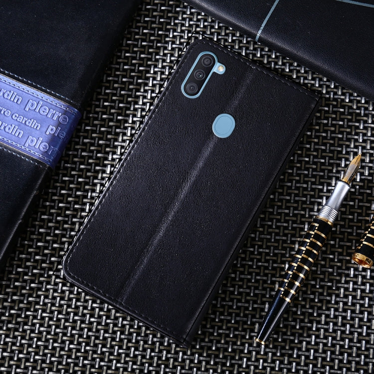 For Samsung Galaxy A11 (European Version) Non-Magnetic Retro Texture Horizontal Flip Leather Case with Holder & Card Slots & Wallet