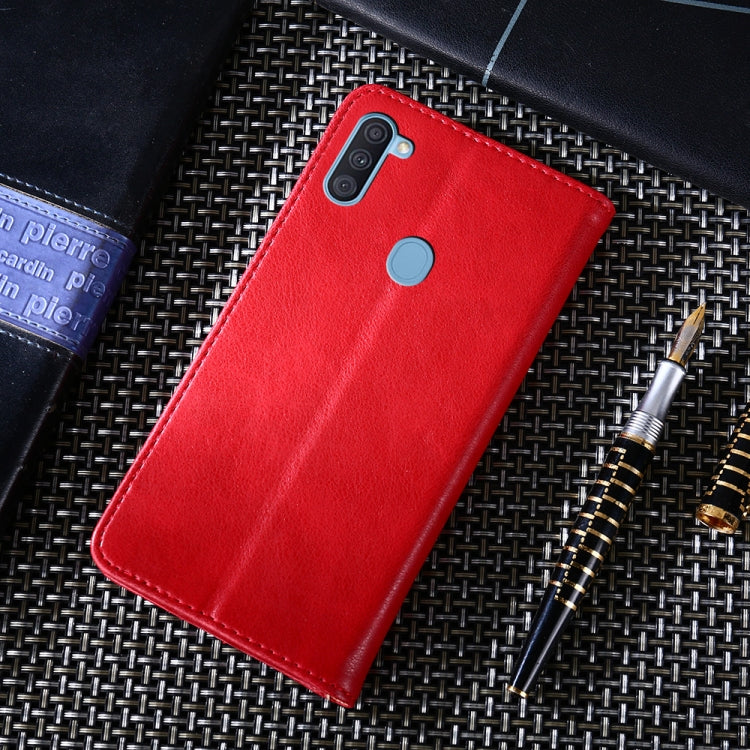 For Samsung Galaxy A11 (European Version) Non-Magnetic Retro Texture Horizontal Flip Leather Case with Holder & Card Slots & Wallet