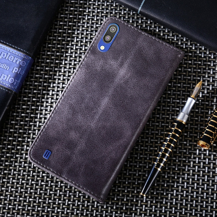 For Samsung Galaxy M10 Non-Magnetic Retro Texture Horizontal Flip Leather Case with Holder & Card Slots & Wallet