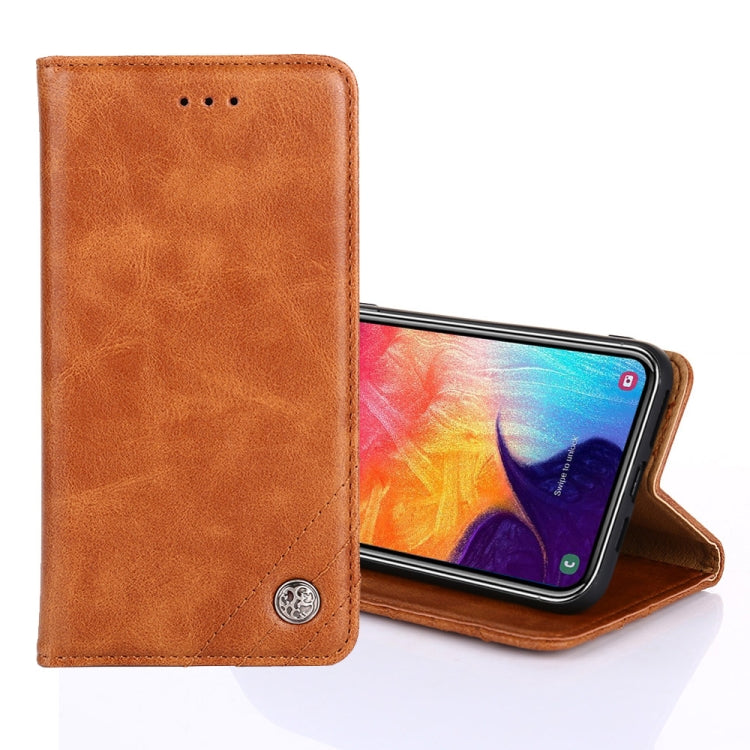 For Samsung Galaxy A60 Non-Magnetic Retro Texture Horizontal Flip Leather Case with Holder & Card Slots & Wallet
