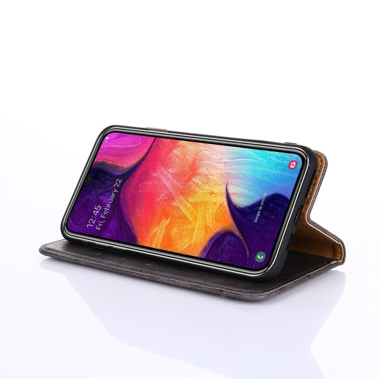 For Samsung Galaxy A20e Non-Magnetic Retro Texture Horizontal Flip Leather Case with Holder & Card Slots & Wallet