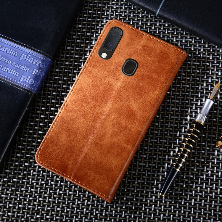 For Samsung Galaxy A20e Non-Magnetic Retro Texture Horizontal Flip Leather Case with Holder & Card Slots & Wallet