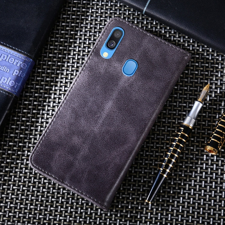 For Samsung Galaxy A40 Non-Magnetic Retro Texture Horizontal Flip Leather Case with Holder & Card Slots & Wallet