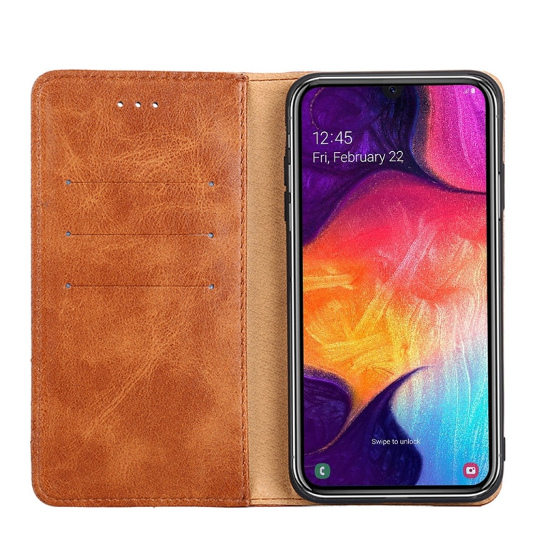 For Samsung Galaxy A40 Non-Magnetic Retro Texture Horizontal Flip Leather Case with Holder & Card Slots & Wallet