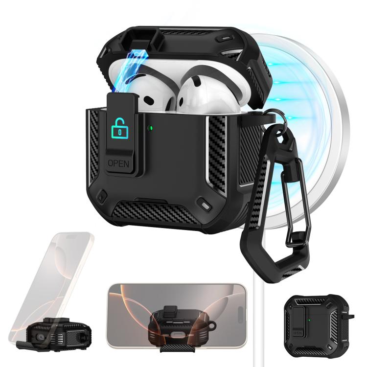 For AirPods Pro 2 Two Color MagSafe Magnetic Earphone Case with Holder & Security Lock