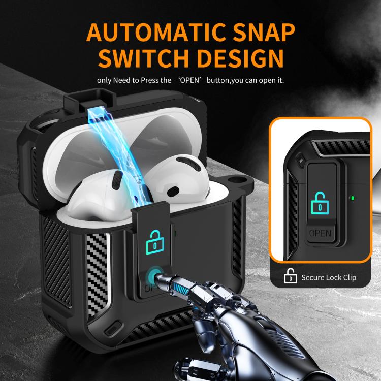 For AirPods Pro 2 Two Color MagSafe Magnetic Earphone Case with Holder & Security Lock