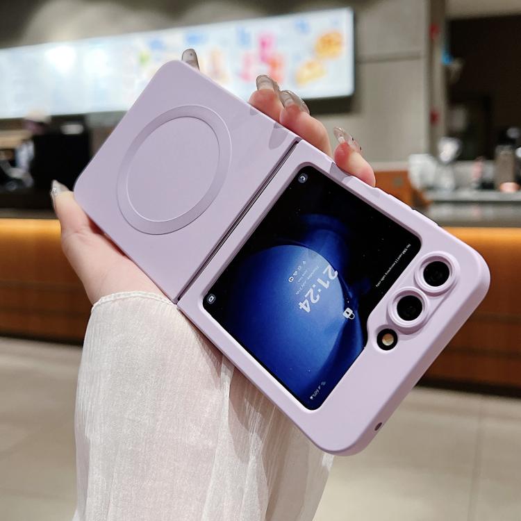 For Samsung Galaxy Z Flip6 5G Solid Color Liquid Silicone MagSafe Magnetic Phone Case