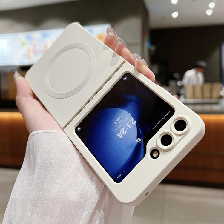 For Samsung Galaxy Z Flip6 5G Solid Color Liquid Silicone MagSafe Magnetic Phone Case