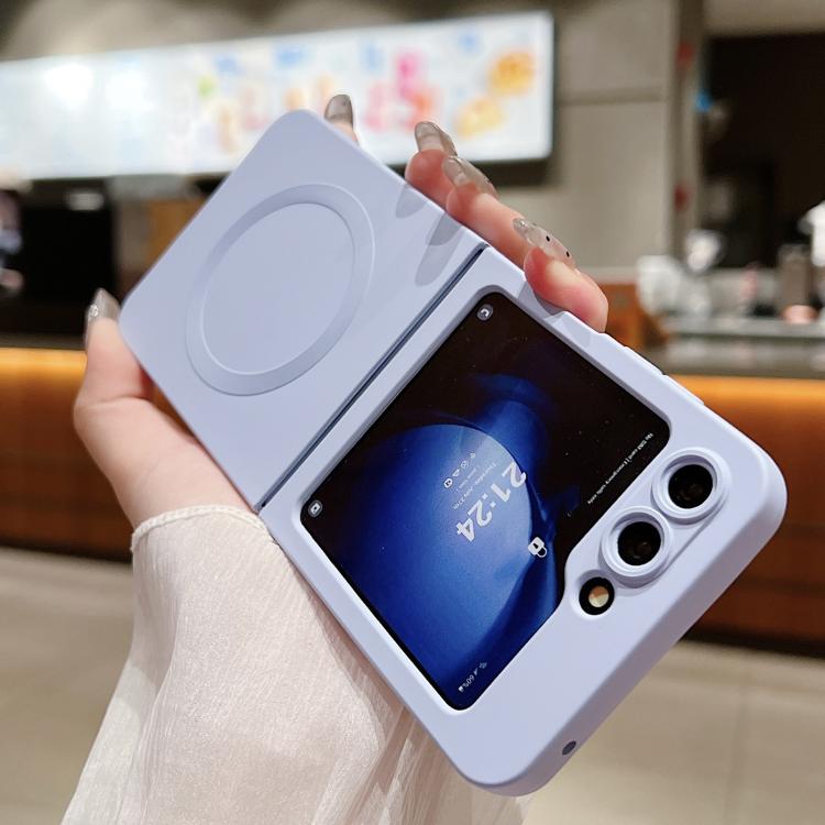 For Samsung Galaxy Z Flip6 5G Solid Color Liquid Silicone MagSafe Magnetic Phone Case