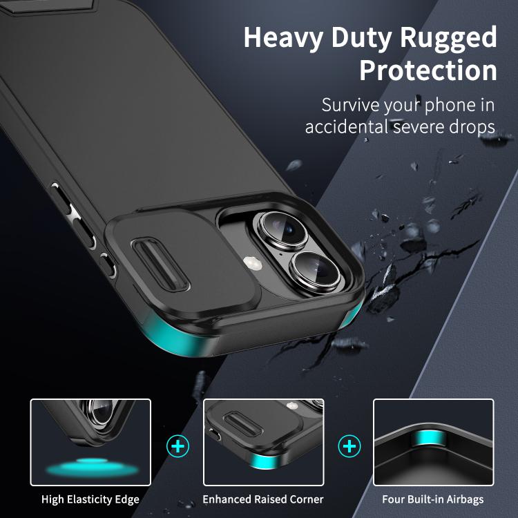 For iPhone 17 Sliding Camshield TPU + PC Phone Case