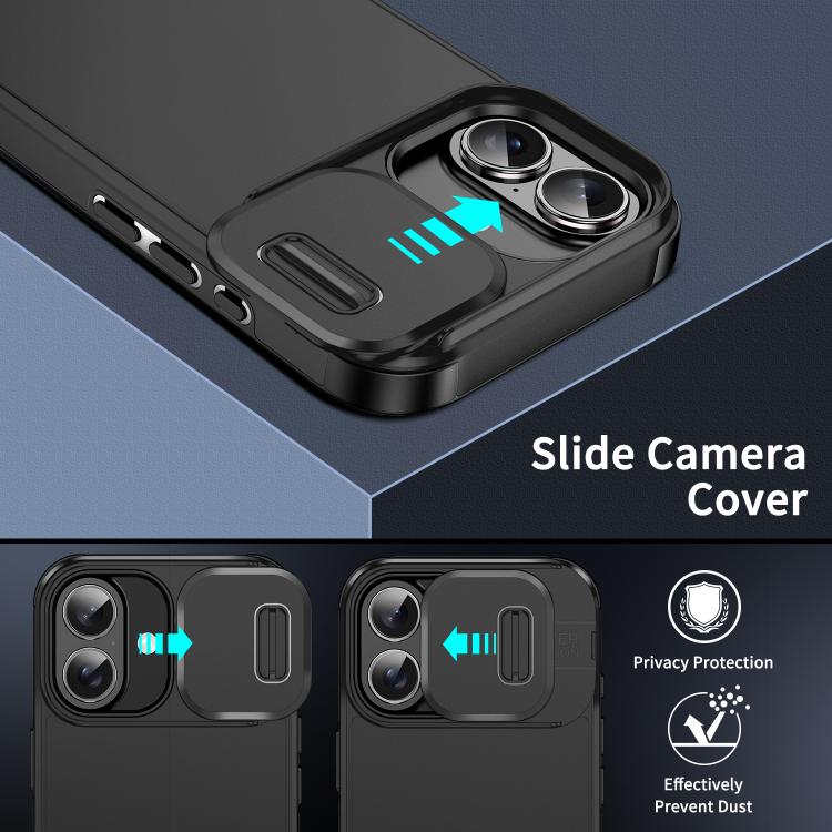 For iPhone 17 Sliding Camshield TPU + PC Phone Case