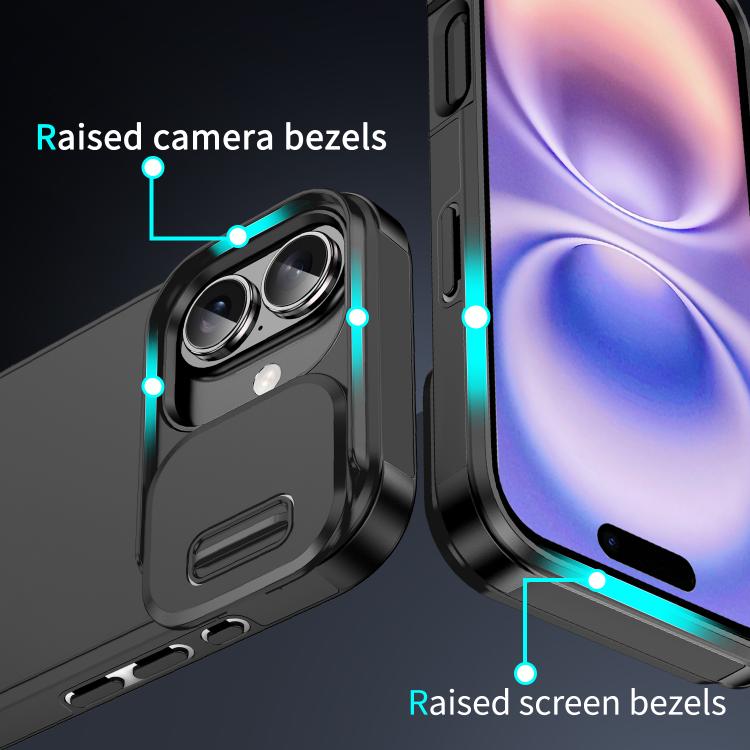 For iPhone 17 Sliding Camshield TPU + PC Phone Case