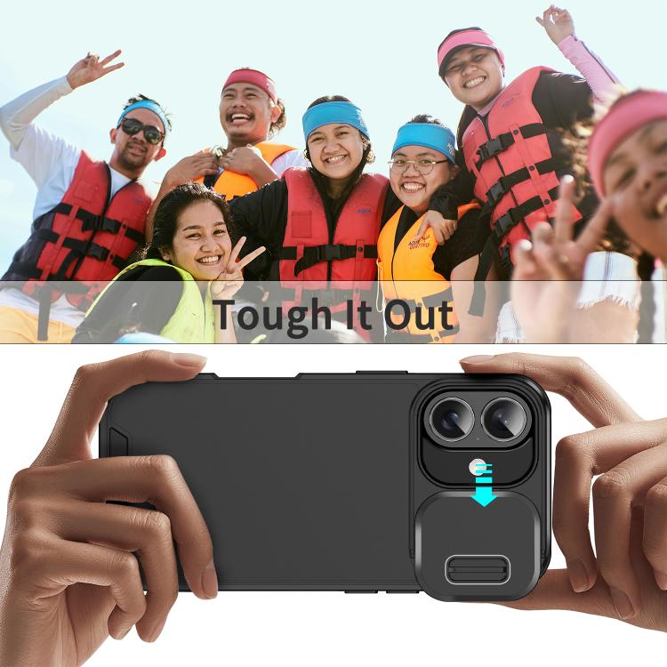 For iPhone 17 Sliding Camshield TPU + PC Phone Case