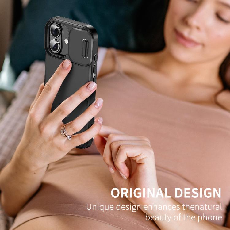 For iPhone 17 Sliding Camshield TPU + PC Phone Case