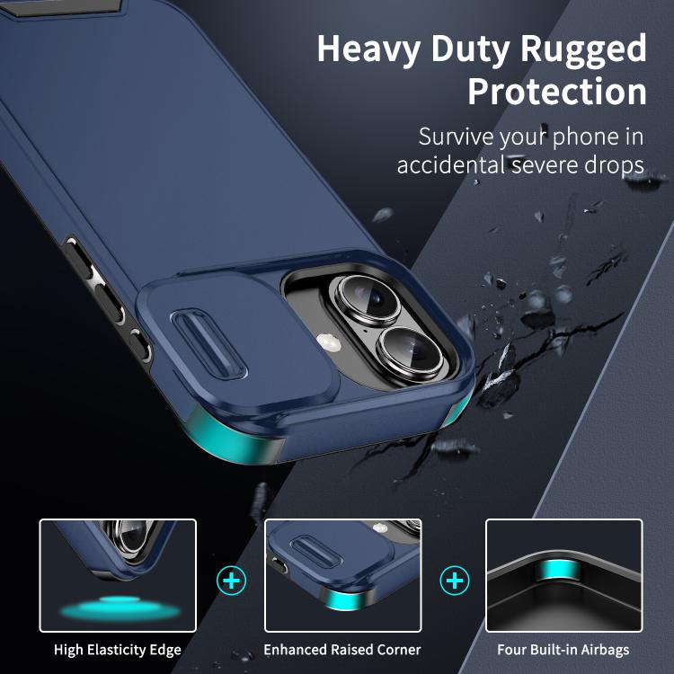 For iPhone 17 Sliding Camshield TPU + PC Phone Case