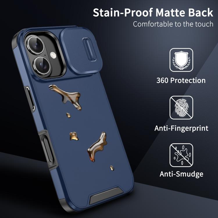 For iPhone 17 Sliding Camshield TPU + PC Phone Case