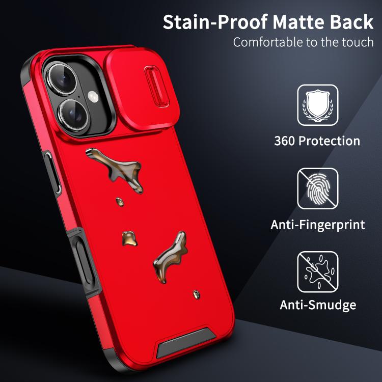 For iPhone 17 Sliding Camshield TPU + PC Phone Case