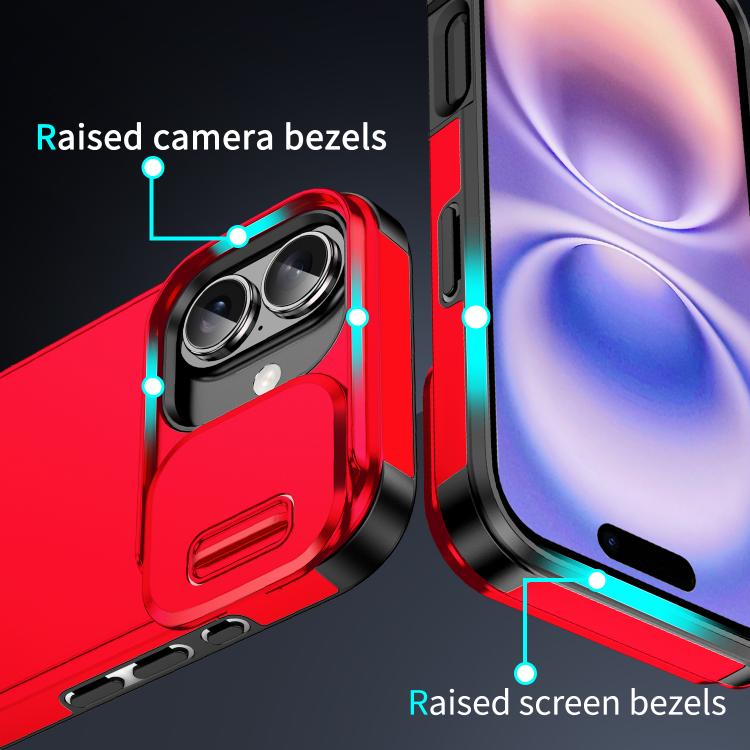 For iPhone 17 Sliding Camshield TPU + PC Phone Case
