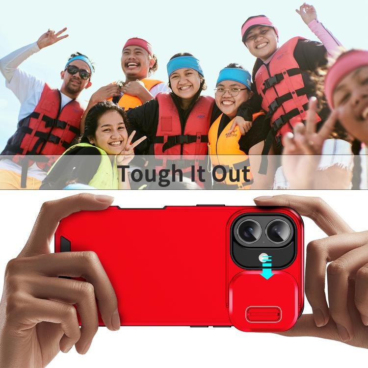 For iPhone 17 Sliding Camshield TPU + PC Phone Case