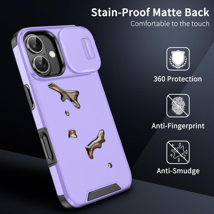For iPhone 17 Sliding Camshield TPU + PC Phone Case
