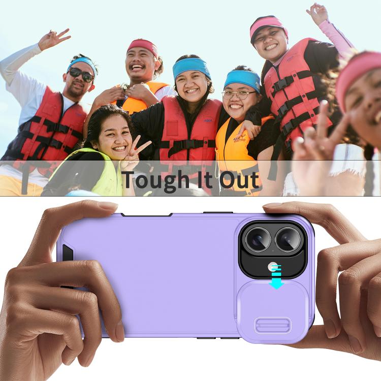 For iPhone 17 Sliding Camshield TPU + PC Phone Case