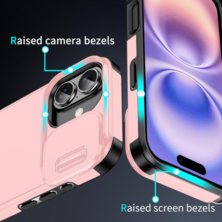 For iPhone 17 Sliding Camshield TPU + PC Phone Case