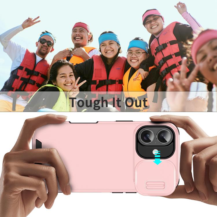 For iPhone 17 Sliding Camshield TPU + PC Phone Case