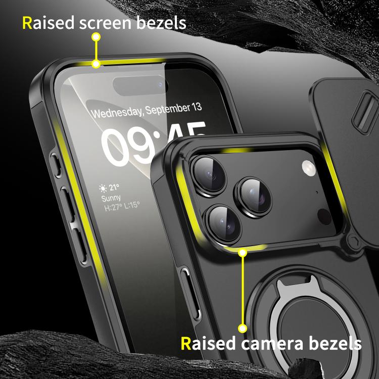 For iPhone 17 Pro Max Sliding Camshield Ring Holder Phone Case