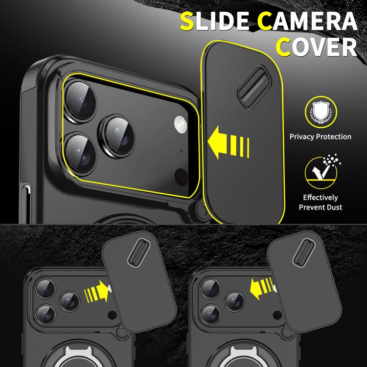 For iPhone 17 Pro Max Sliding Camshield Ring Holder Phone Case