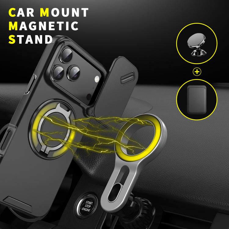 For iPhone 17 Pro Max Sliding Camshield Ring Holder Phone Case