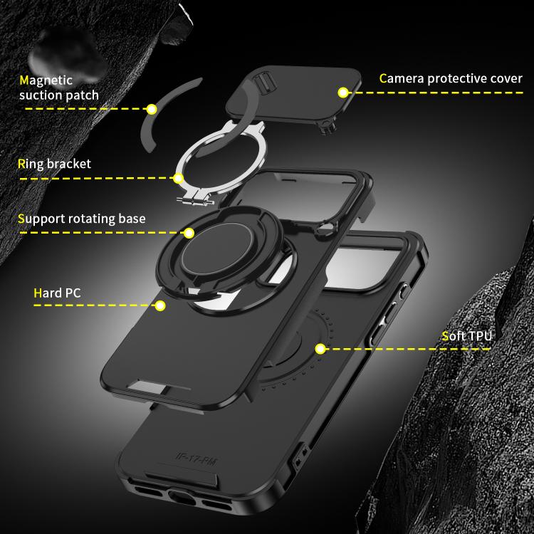 For iPhone 17 Pro Max Sliding Camshield Ring Holder Phone Case