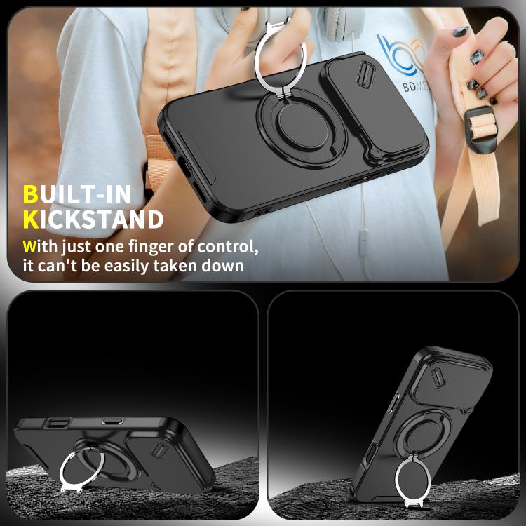 For iPhone 17 Pro Max Sliding Camshield Ring Holder Phone Case