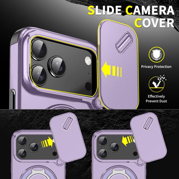 For iPhone 17 Pro Max Sliding Camshield Ring Holder Phone Case