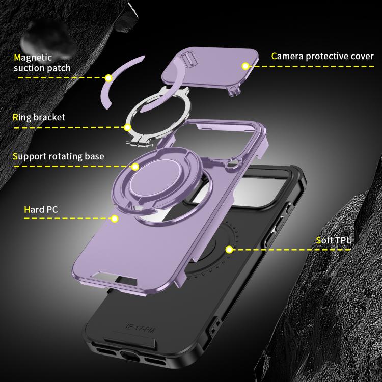 For iPhone 17 Pro Max Sliding Camshield Ring Holder Phone Case