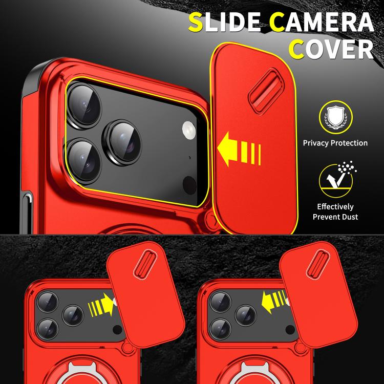 For iPhone 17 Pro Max Sliding Camshield Ring Holder Phone Case