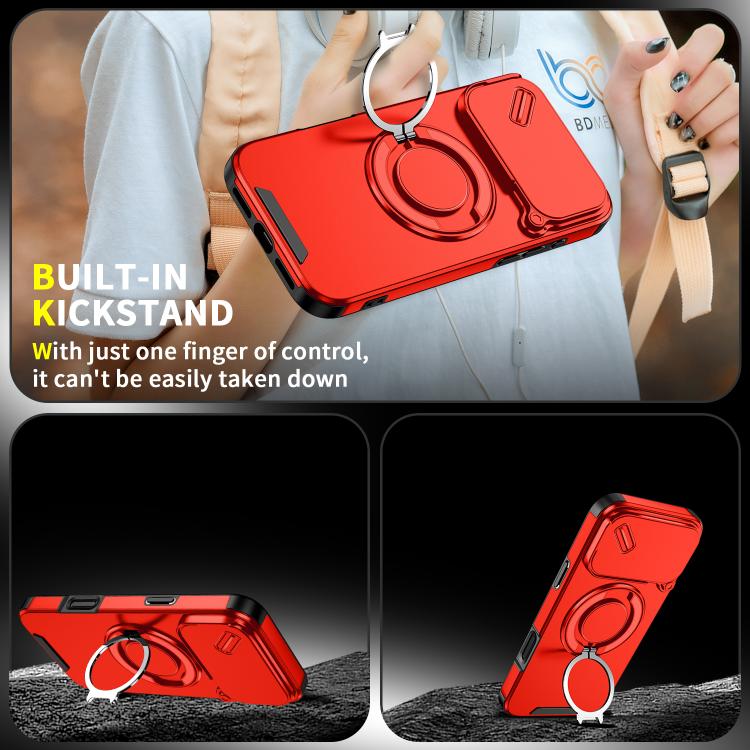 For iPhone 17 Pro Max Sliding Camshield Ring Holder Phone Case