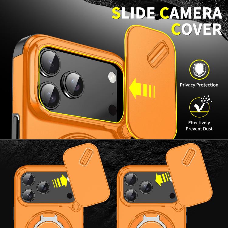 For iPhone 17 Pro Max Sliding Camshield Ring Holder Phone Case