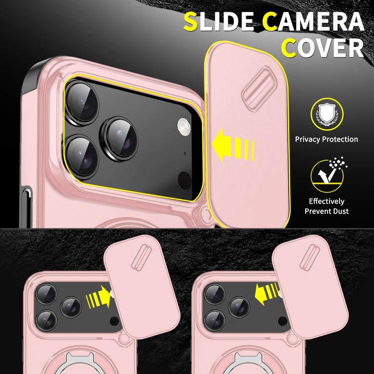 For iPhone 17 Pro Max Sliding Camshield Ring Holder Phone Case