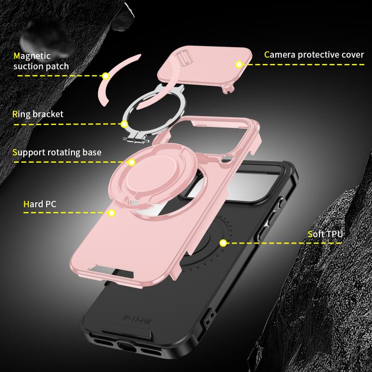 For iPhone 17 Pro Max Sliding Camshield Ring Holder Phone Case