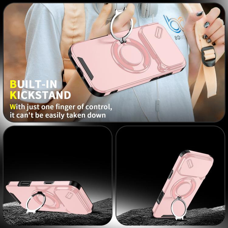For iPhone 17 Pro Max Sliding Camshield Ring Holder Phone Case